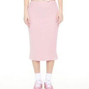 Forever 21 Blush Pink Midi Skirt